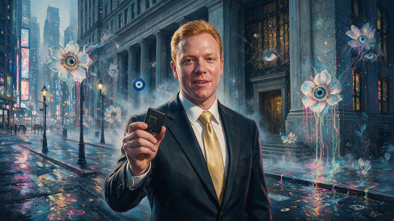 Trace Mayer, portrait painted by MLow: Keys at the Federal Reserve