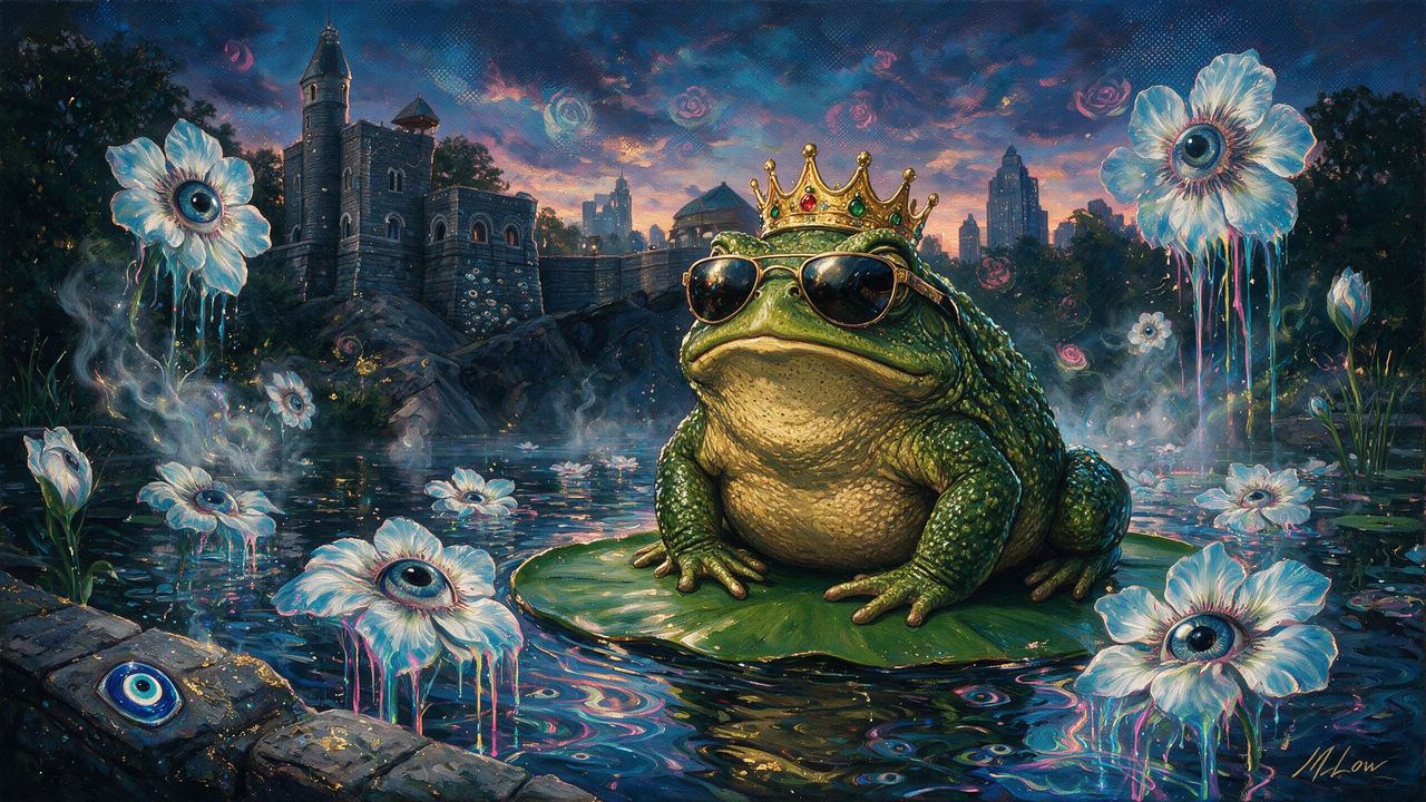 tremendoustoad, portrait painted by MLow: The Toad King of Turtle Pond