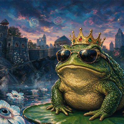 tremendoustoad, portrait painted by MLow: The Toad King of Turtle Pond