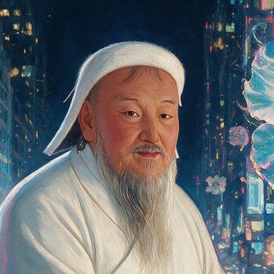 vexrex23, portrait painted by MLow: The Khan Gets a Hot Dog