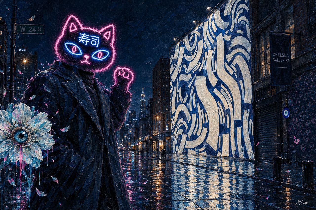 vvd, portrait by MLow: The Lucky Cat of West 24th