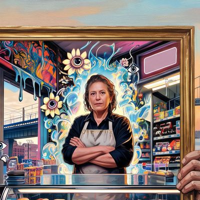 walafortress.eth, portrait painted by MLow: The Deli Counter at Fort Totten