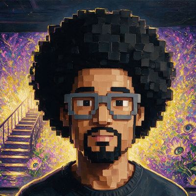WGMeets, portrait painted by MLow: The Stairway Canvas