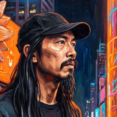 Willy Woo, portrait painted by MLow: Reading the Tower