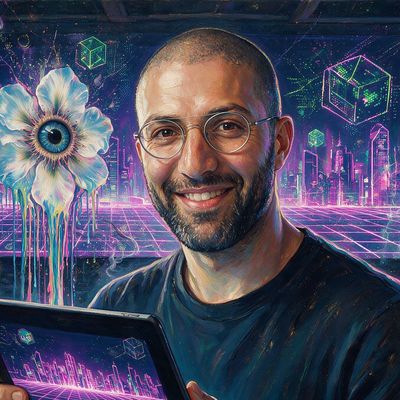 Yossi Hasson, painted by MLow as a New Yorker