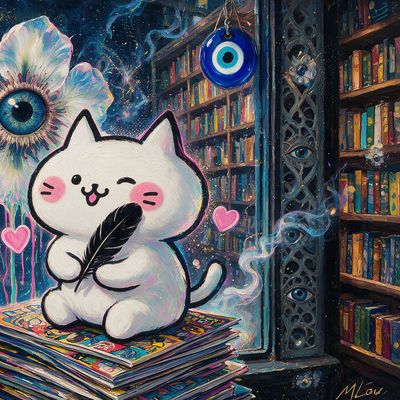 yumiebb, portrait painted by MLow: Blushing in the Kinokuniya Window