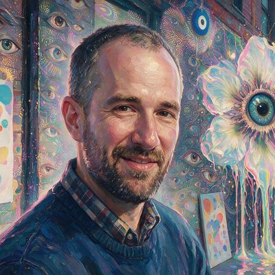 Zach Lieberman, painted by MLow as a New Yorker