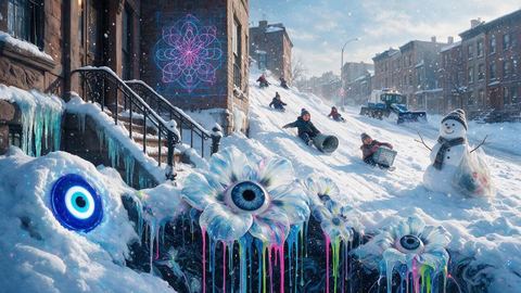 The Snow Day, painted by MLow