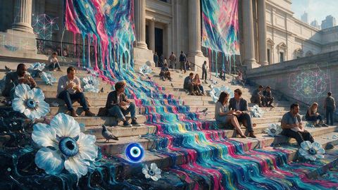 The Met Steps, painted by MLow