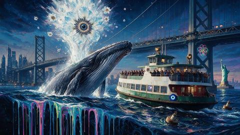 The Whale Came Up, painted by MLow