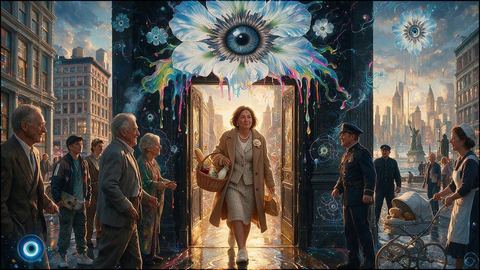 The Door Held Open, painted by MLow