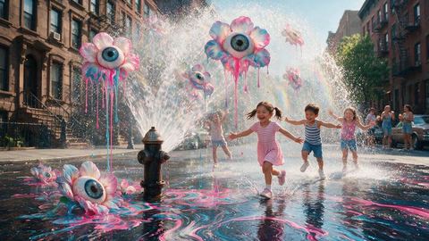 The Open Hydrant, painted by MLow