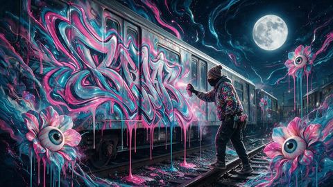The Graffiti King, painted by MLow