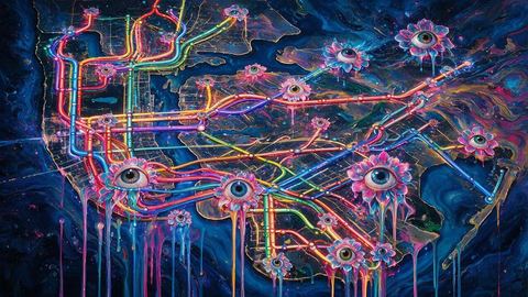 The 1972 Subway Map, painted by MLow