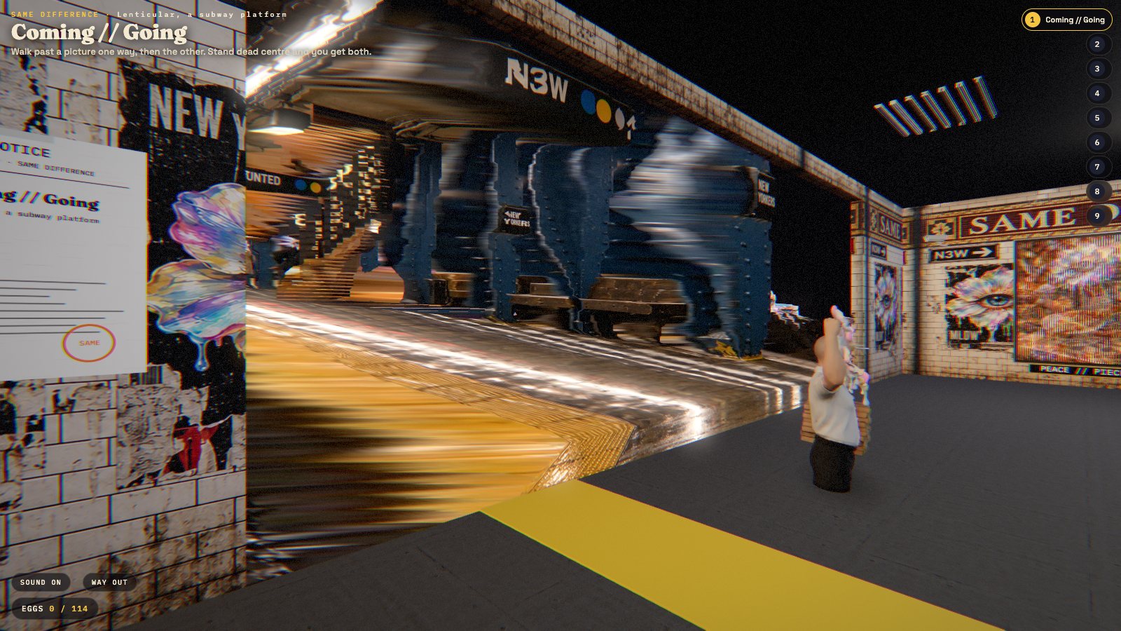 Coming // Going: walk past from the west and the ad says PROFIT, SAME DIFFERENCE by MLow