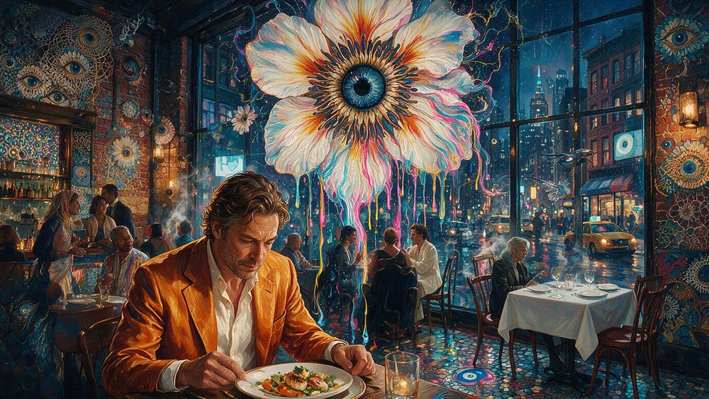 Gustavo Villalobos, a critic eating alone and taking no notes at all