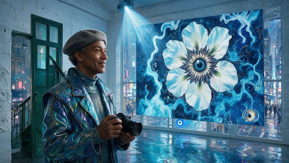 Damion Achille, an artist seeing their work printed for the first time