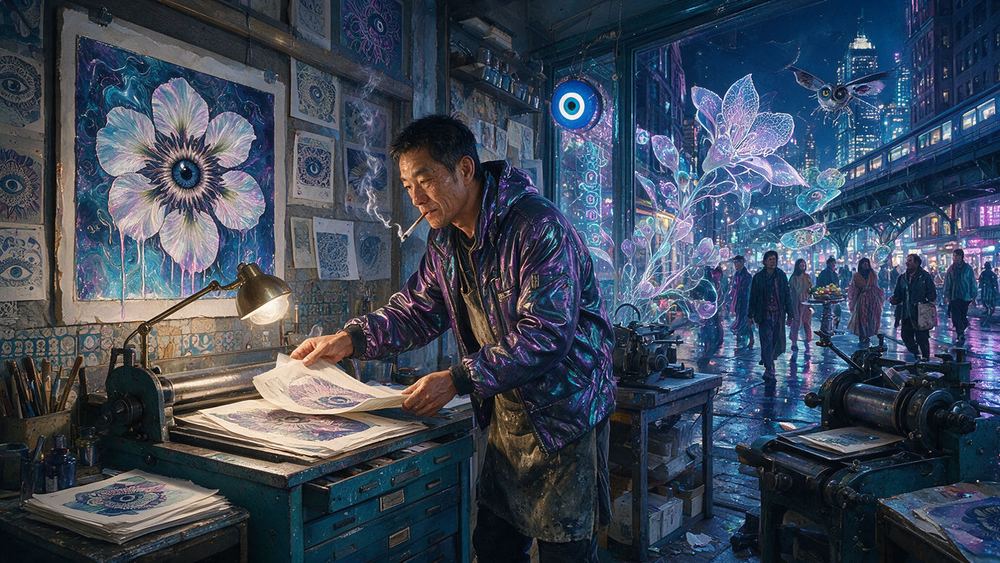 Chen Ueda, a man who prints because the screen is not the work