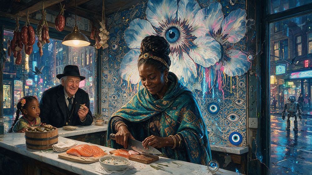 Ngozi Mensah, a woman who sells herring in cream to a shrinking congregation