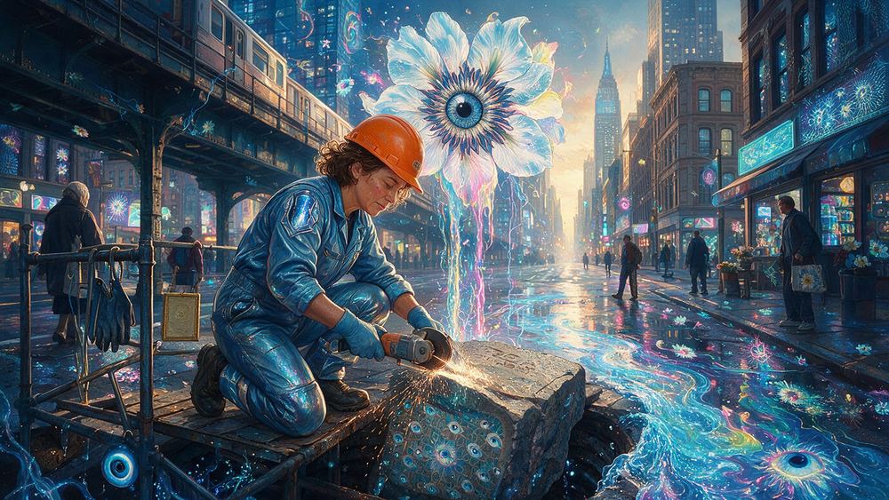 Wanda Zielinski, a plumber under a street with a hundred year old main