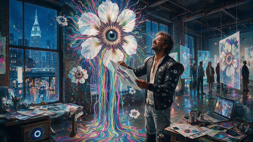 Sohail Narayanan, an artist whose hidden content only appears when you push the contrast