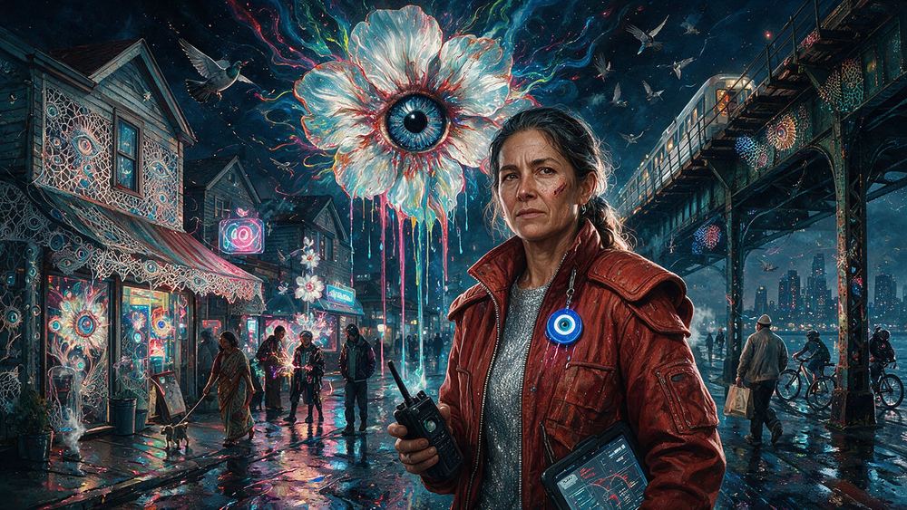 Katarzyna Horvat, a woman who runs the block's flood text chain