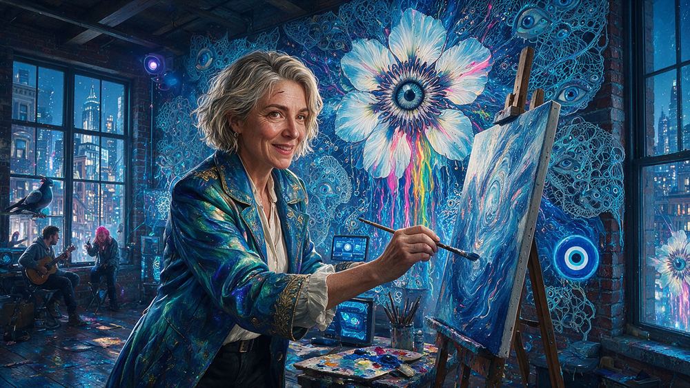 Svetlana Melnyk, a painter in Greenpoint who photographs every canvas and mints the twin