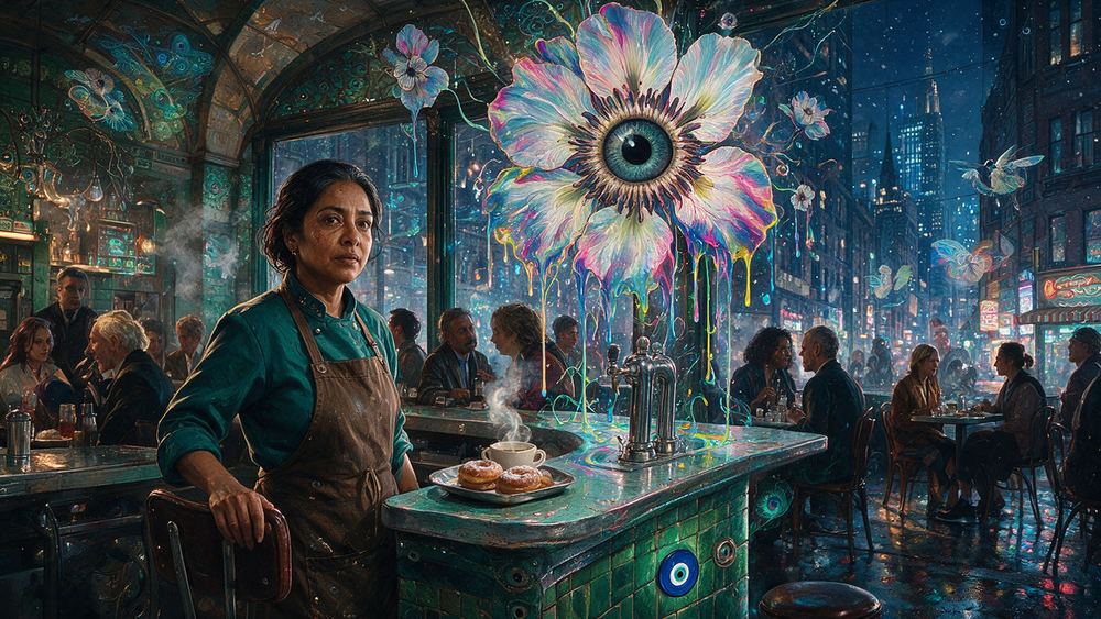 Shabana Rahman, a waitress at an East Village Ukrainian counter that never closes