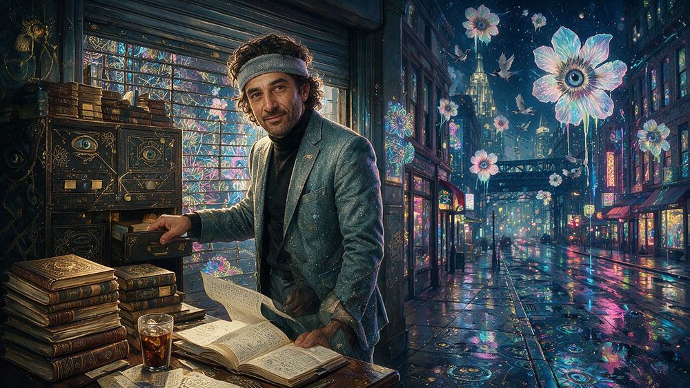 Nizar Osmani, a man who prints the metadata and files it in a cabinet