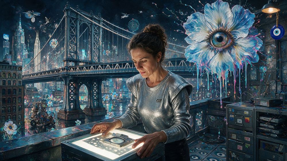 Iryna Stanescu, a woman who shoots long exposures from a DUMBO rooftop