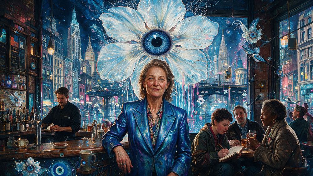Jadwiga Szabo, a woman who runs a Times Square bar the size of a hallway