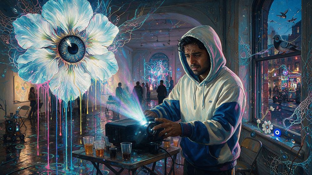 Sohail Narayanan, a technician whose projector will not focus