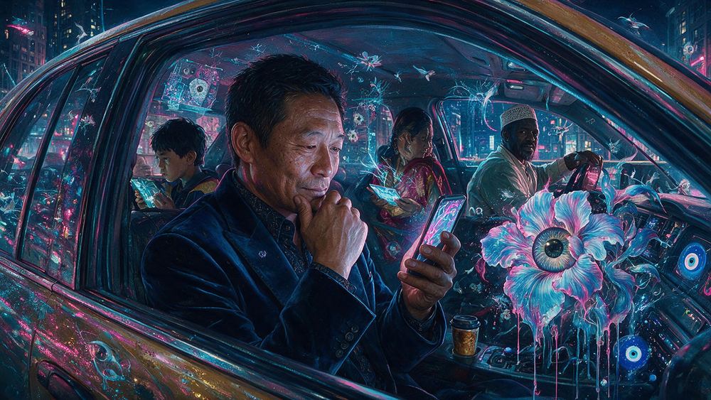 Dorje Wangdu, a trader who funds an artist with the winnings and never tells them