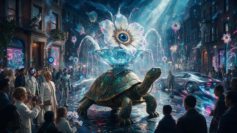 The Turtle That Carried the Fountain