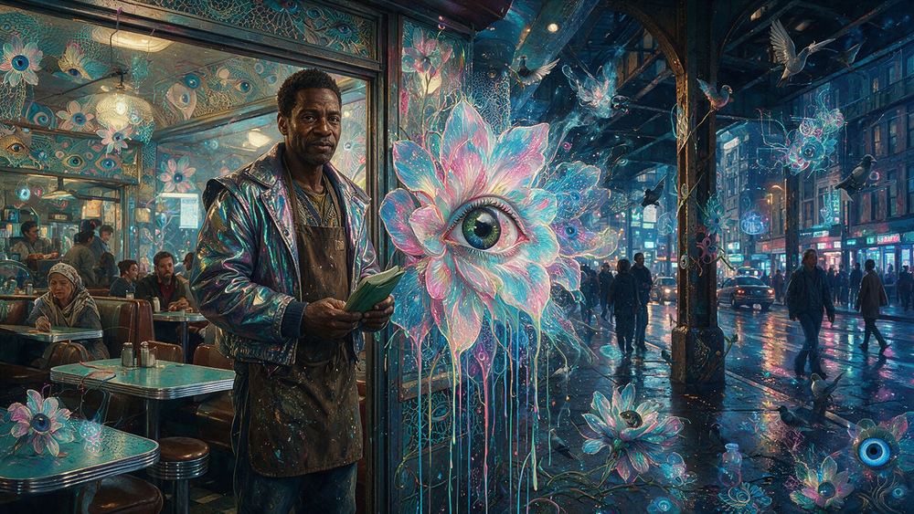 Neville Beaubrun, a dishwasher in a diner under the elevated