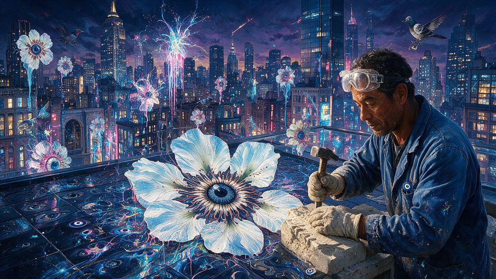 Hipolito Castellanos, a mason cutting stone to match 1911