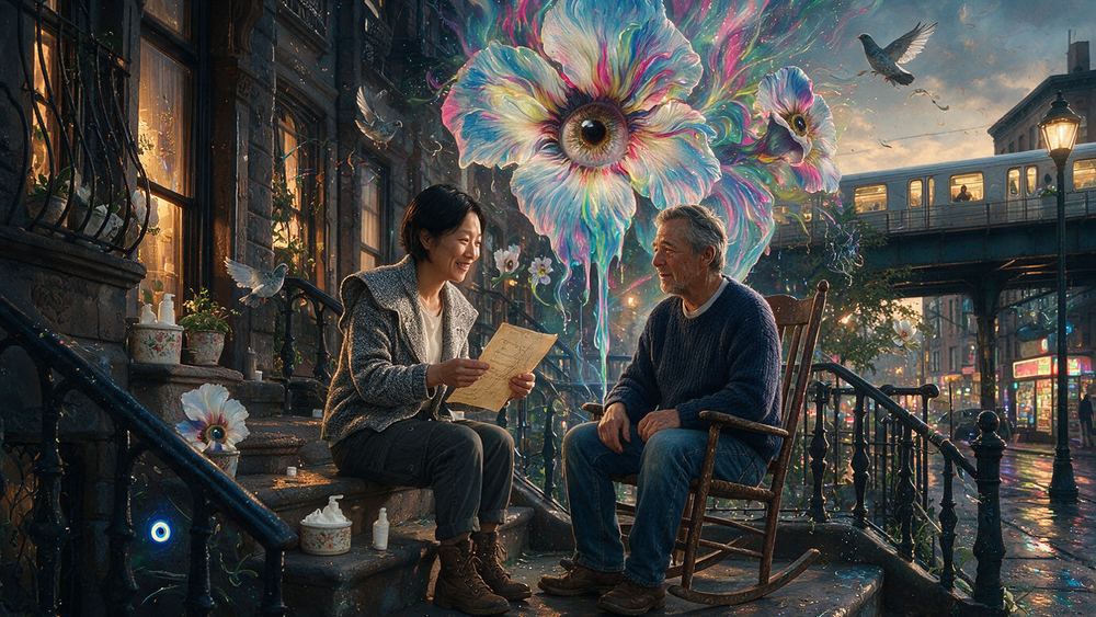 Feng Tran-Wu, a group home overnight who reads to a grown man