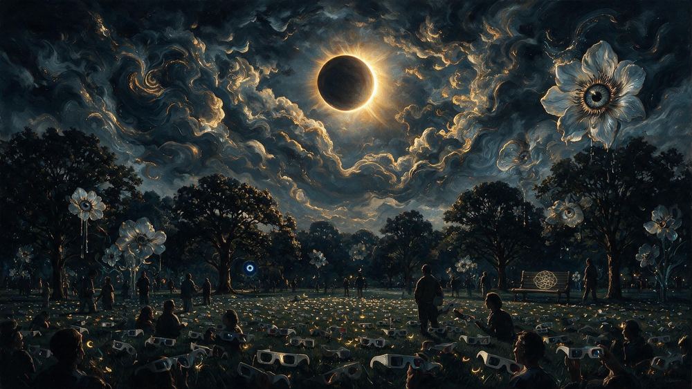 The Eclipse on the Lawn
