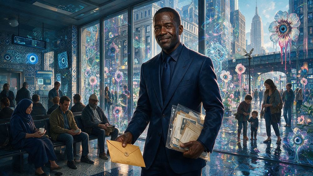 Desmond Jean-Baptiste, a man carrying a decision letter he has not opened