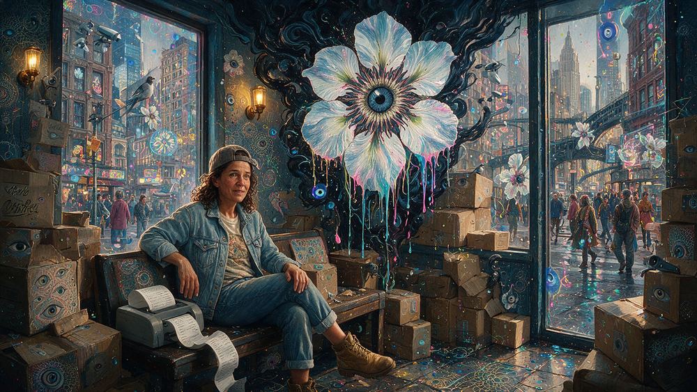 Nuala Achterman, a woman with an apartment full of unopened merchandise