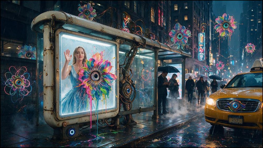 The Bus Shelter Ad Waved