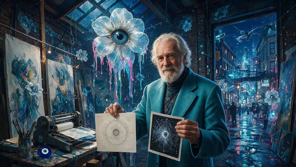 Clive Grandison, an eighty four year old who was in the room when computer art began