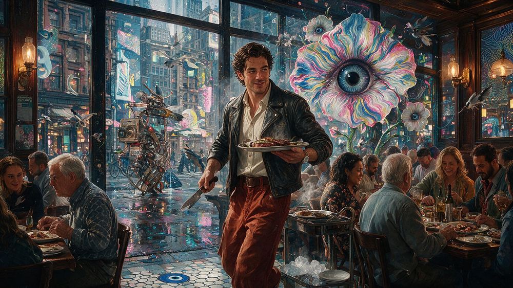 Carmine Fenwick, a waiter in a Williamsburg steakhouse that takes no cards