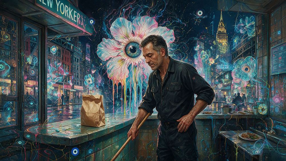 Franco Nightingale, a man who sweeps a Chinatown dining room at four in the morning