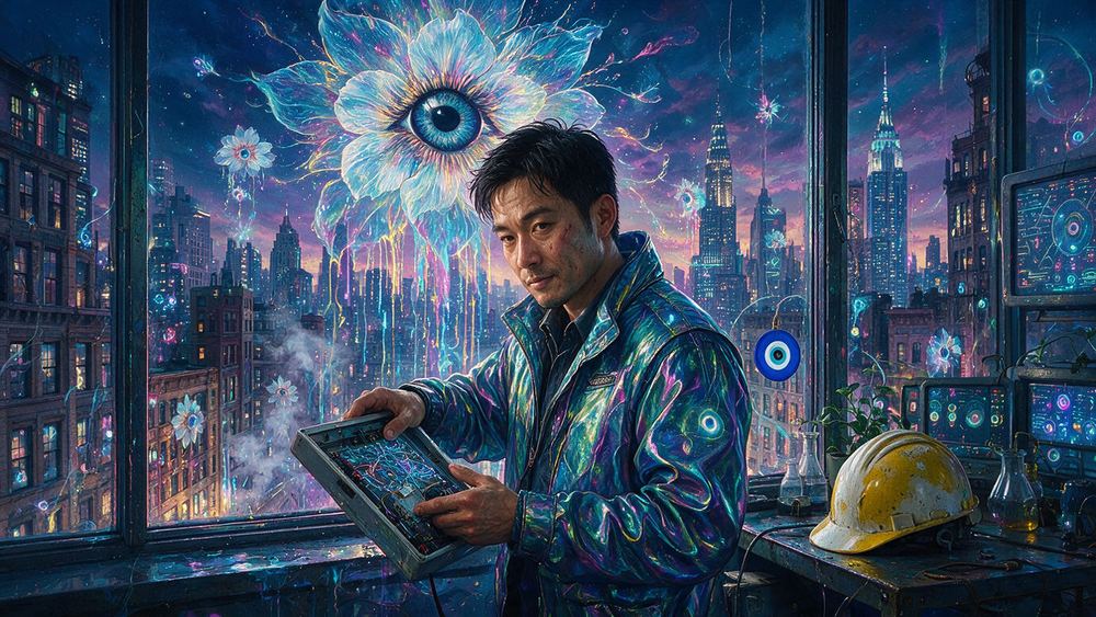 Yosuke Tran-Wu, an electrician reading a panel like a diary