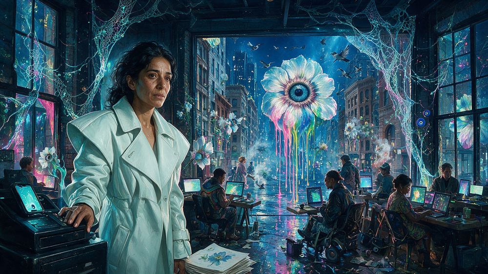 Nadia Kholghi, a bodega clerk who mints from a phone propped on the register