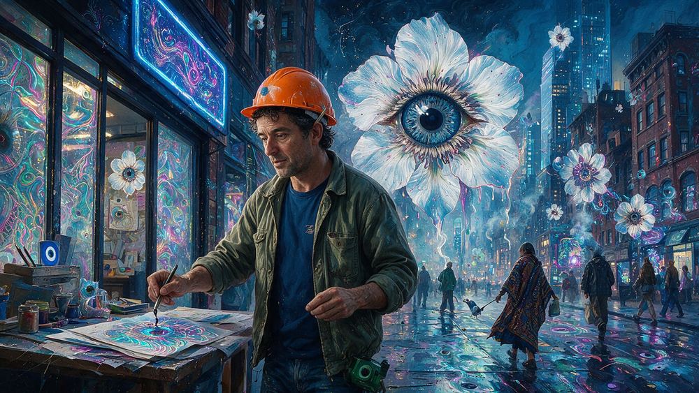 Andrei Moroianu, a print shop owner who now makes half his living this way