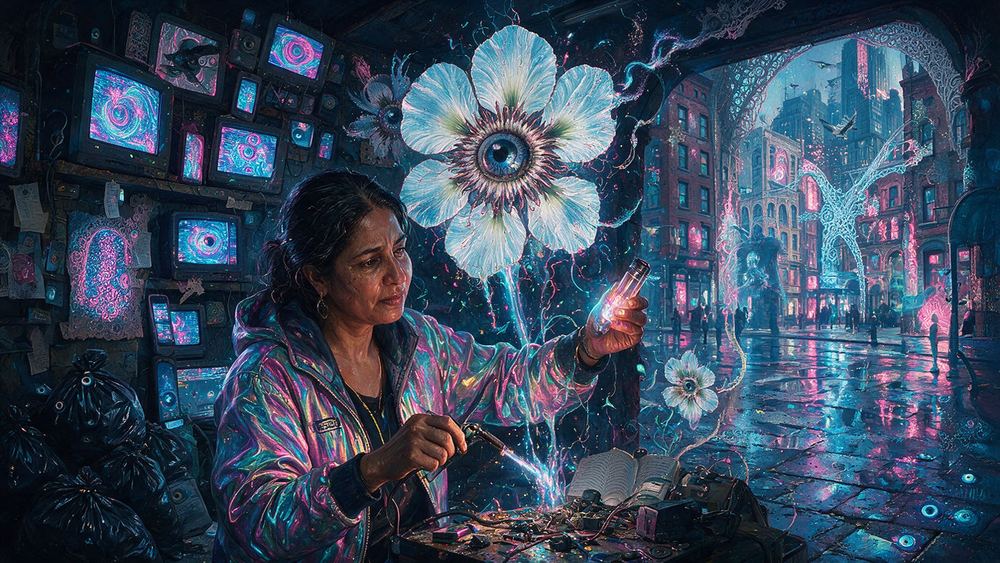 Rukhsana Qureshi, a woman who pixel sorts the skyline until it drips