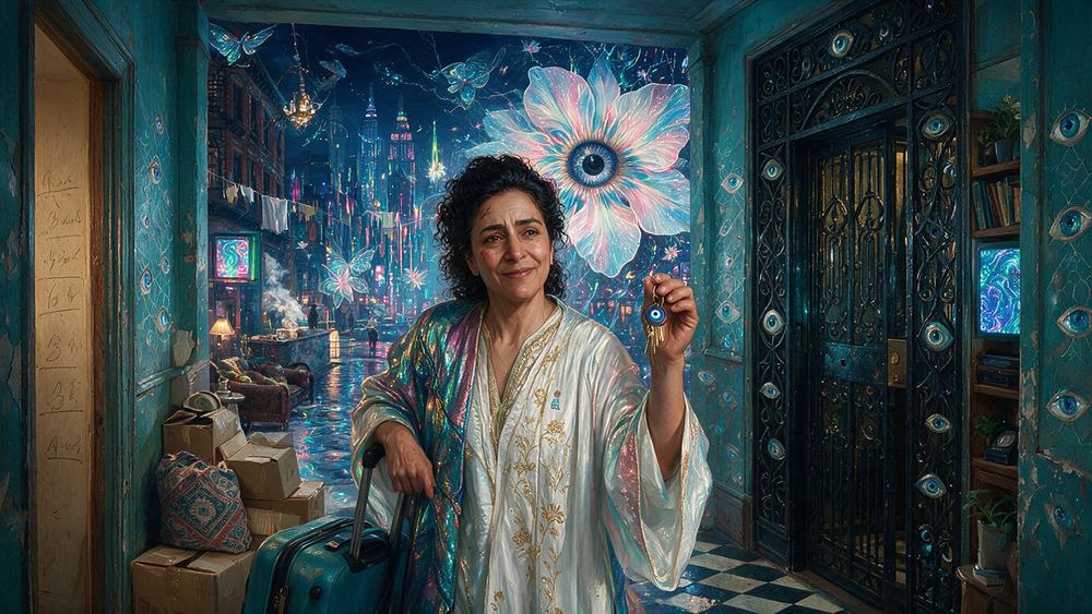 Zahra Nasrallah, a woman whose family of six shares two rooms