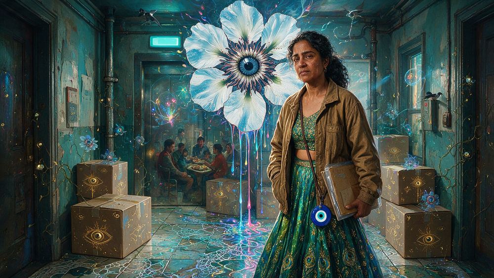 Ayesha Venkatesan, a woman whose family of six shares two rooms